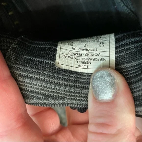 Merrell Black Knit Gridway Mid Shoes Women’s 9.5 - Picture 6 of 8